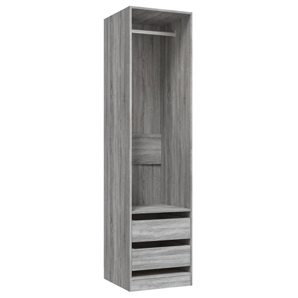 Armoire avec tiroirs 50x50x200 cm en bois travaillé soma