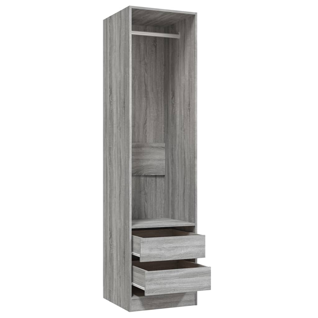 Armoire avec tiroirs 50x50x200 cm en bois travaillé soma