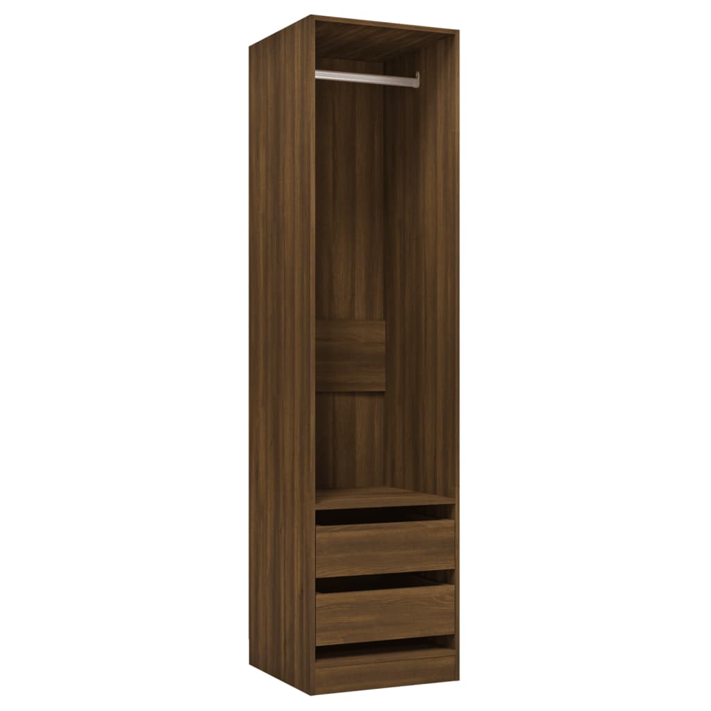 Armoire avec tiroirs 50x50x200 cm en bois travaillé soma