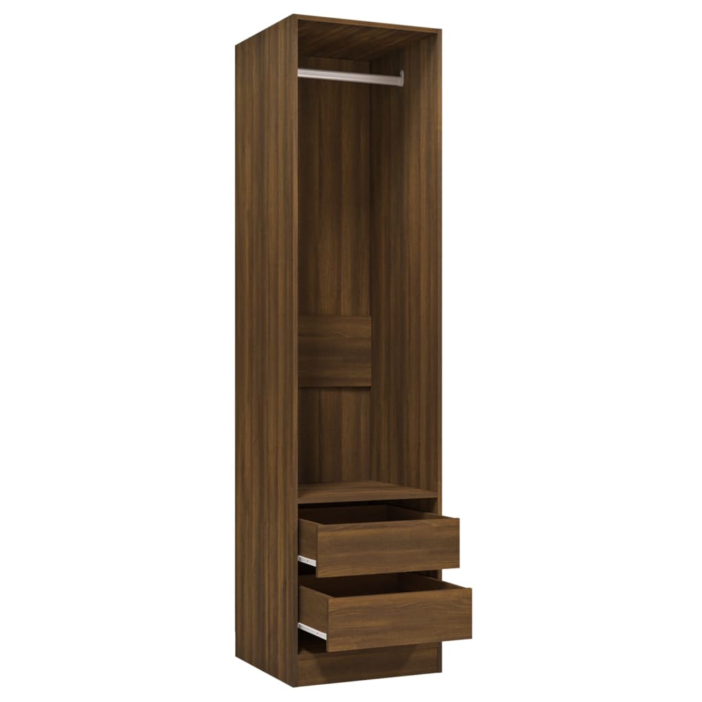 Armoire avec tiroirs 50x50x200 cm en bois travaillé soma