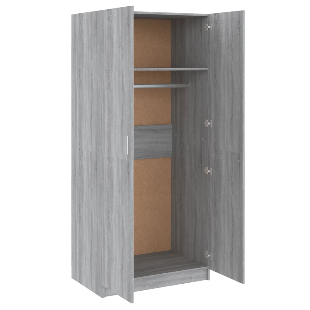 Armoire 80x52x180 cm en bois travaillé