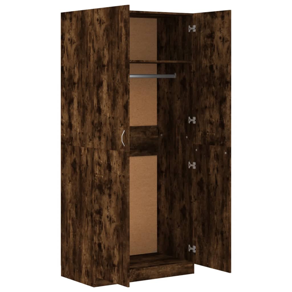 Armoire 90x52x200 cm en bois travaillé