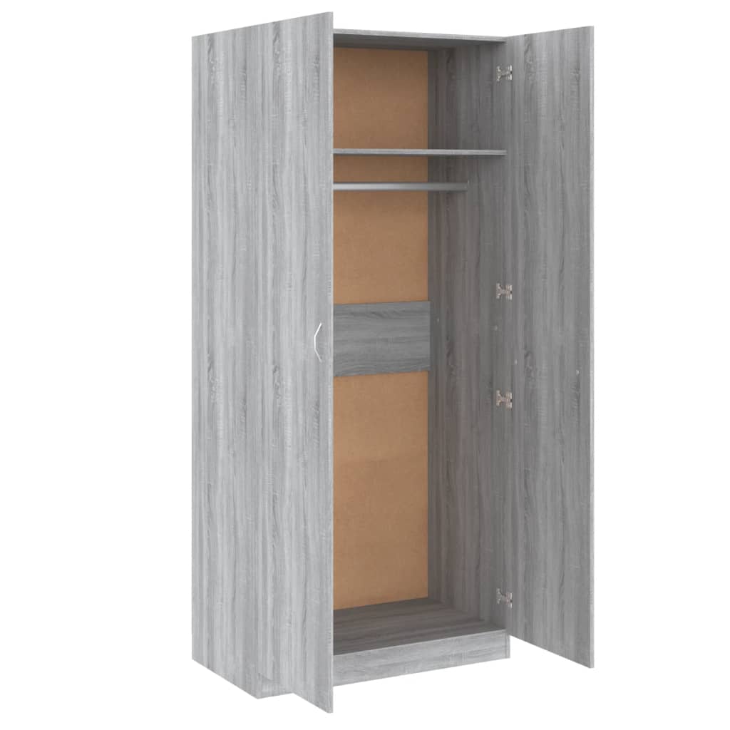 Armoire 90x52x200 cm en bois travaillé