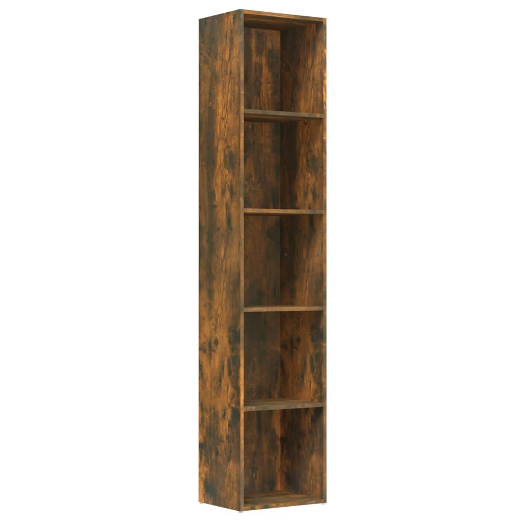 Boekenkast 60x30x189 cm bewerkt hout eikenkleurig