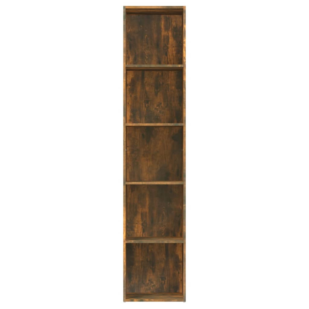 Boekenkast 60x30x189 cm bewerkt hout eikenkleurig