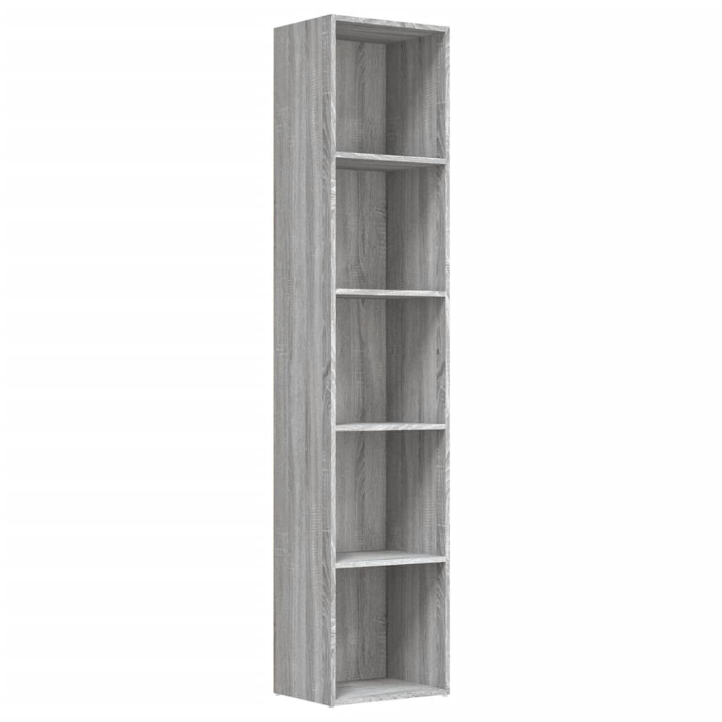 Boekenkast 60x30x189 cm bewerkt hout eikenkleurig