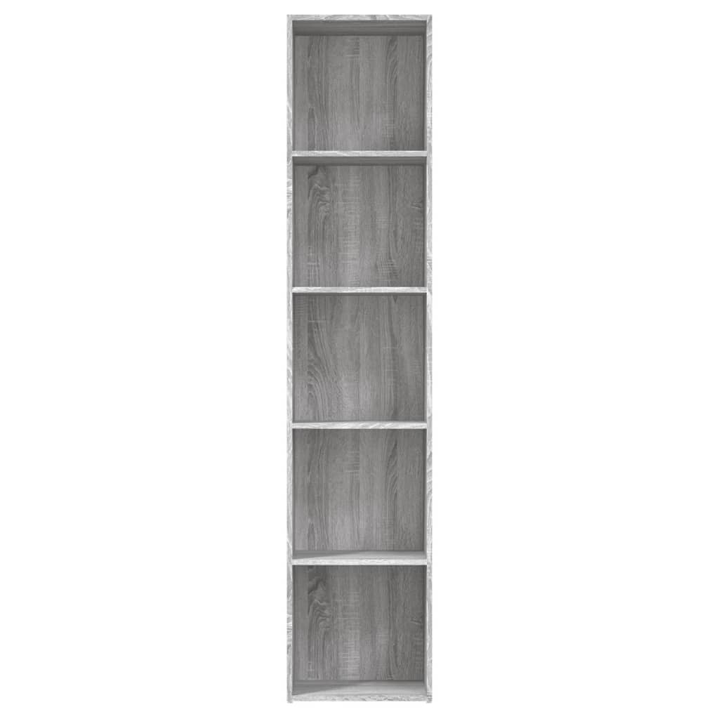 Boekenkast 60x30x189 cm bewerkt hout eikenkleurig