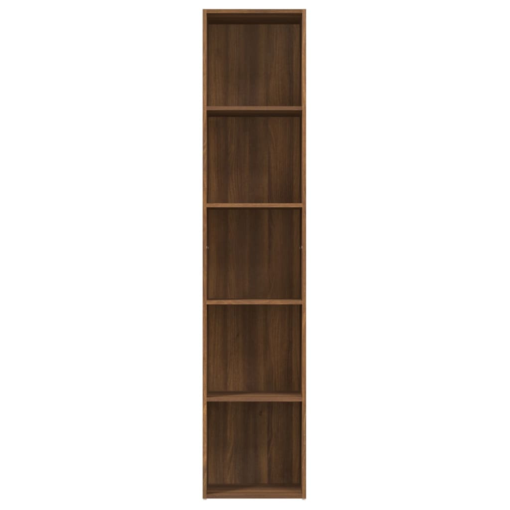 Boekenkast 60x30x189 cm bewerkt hout eikenkleurig