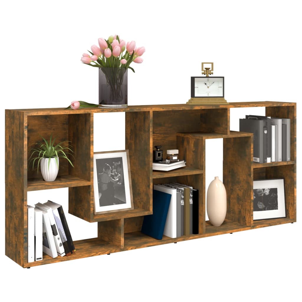 Boekenkast 67x24x161 cm bewerkt hout eikenkleurig