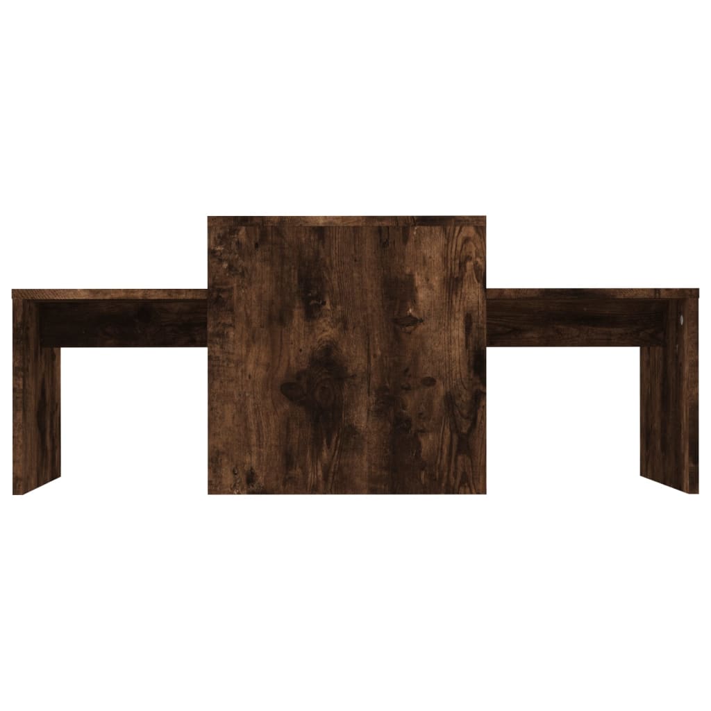 Salontafelset 100x48x40 cm bewerkt hout