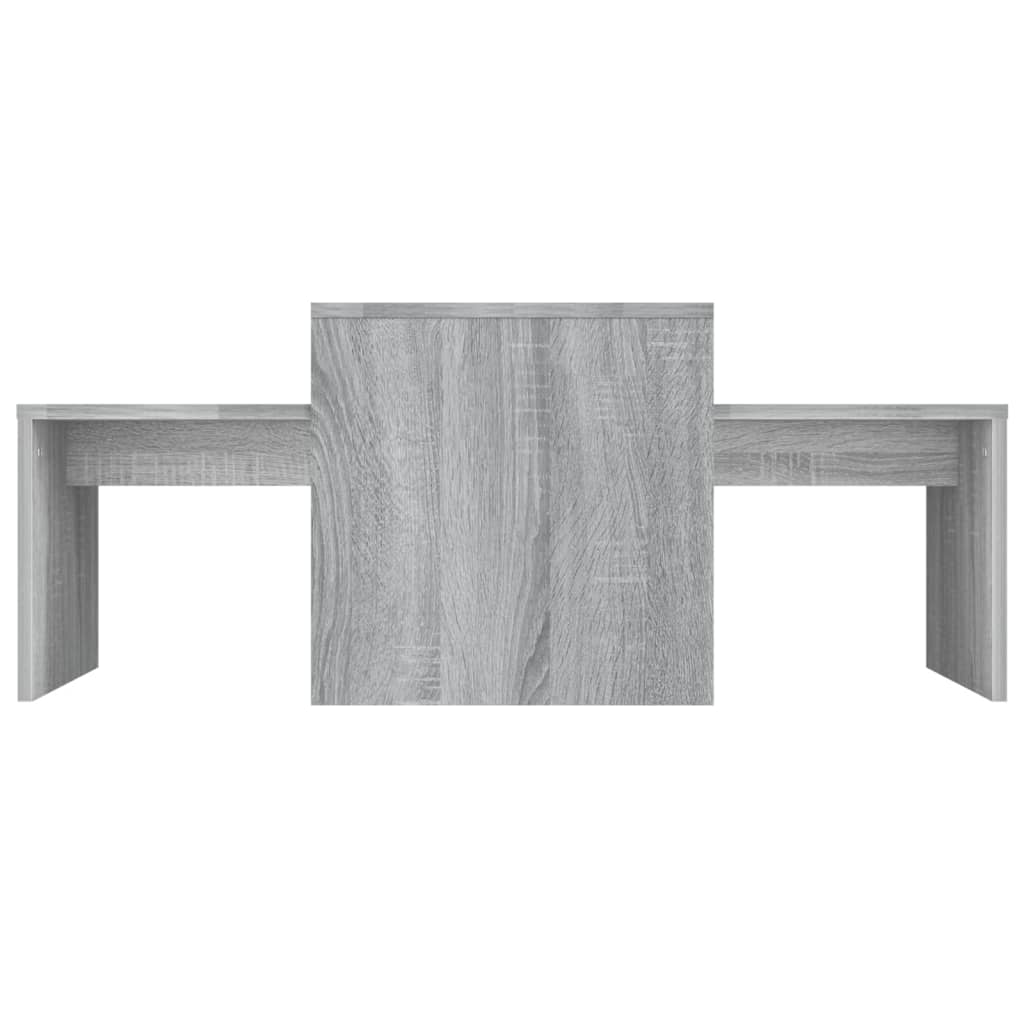 Salontafelset 100x48x40 cm bewerkt hout