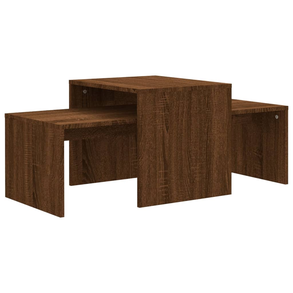 Salontafelset 100x48x40 cm bewerkt hout