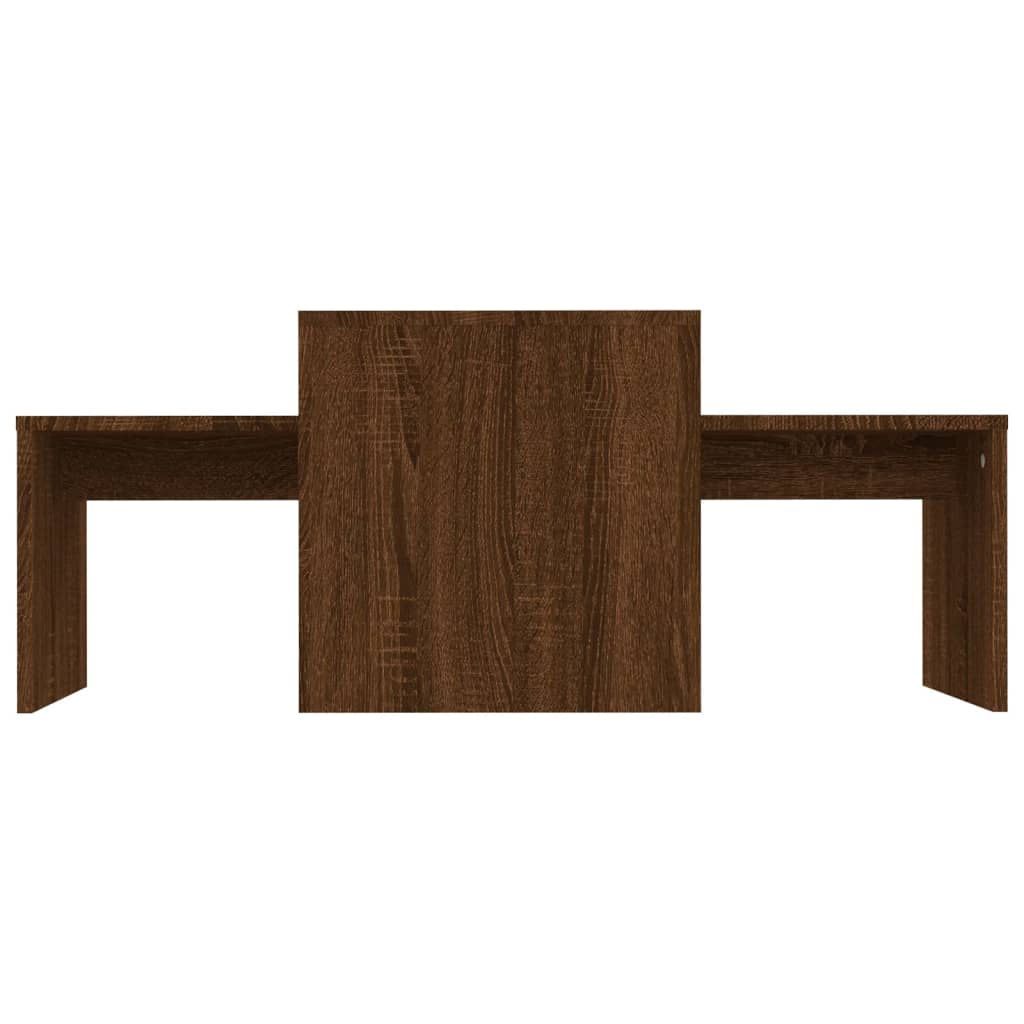 Salontafelset 100x48x40 cm bewerkt hout