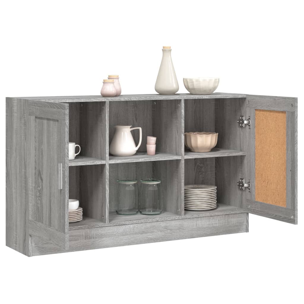 Vitrinekast 120x30,5x70 cm bewerkt hout