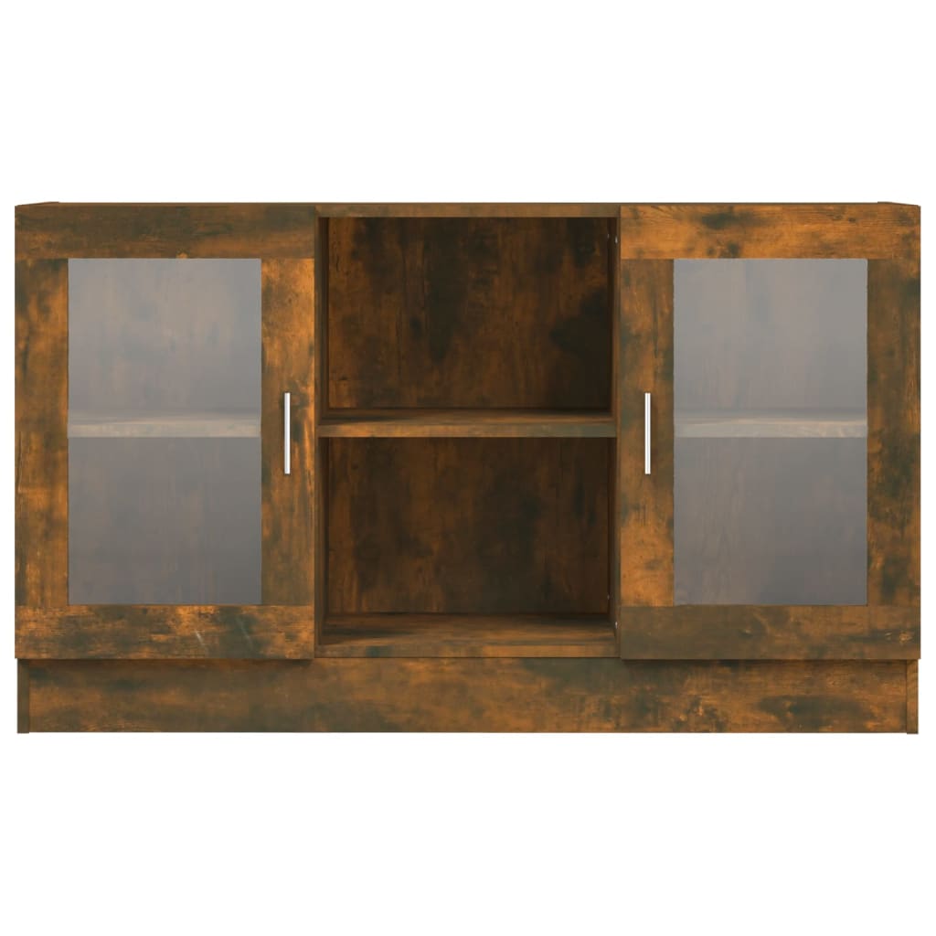 Vitrine 120x30,5x70 cm en bois travaillé