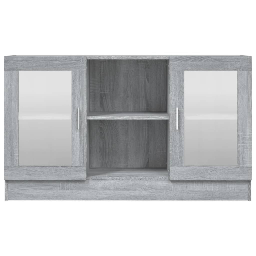 Vitrinekast 120x30,5x70 cm bewerkt hout zwart