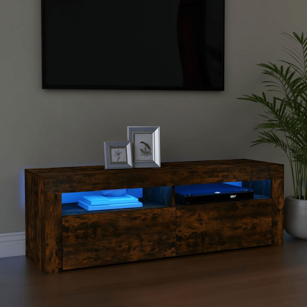 Meuble TV avec éclairage LED 120x35x40 cm