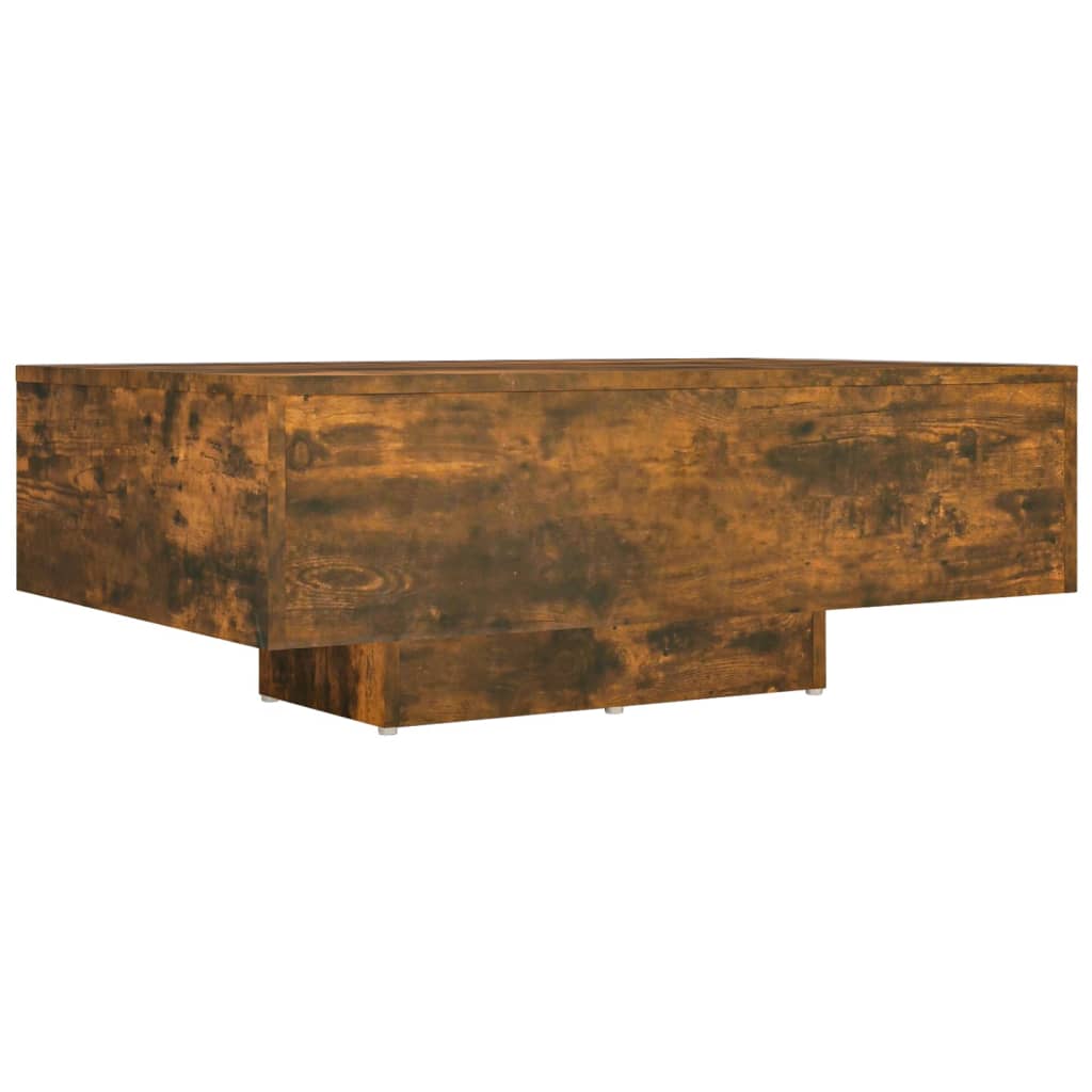 Table basse 100x49,5x31 cm en dérivé du bois, coloris chêne