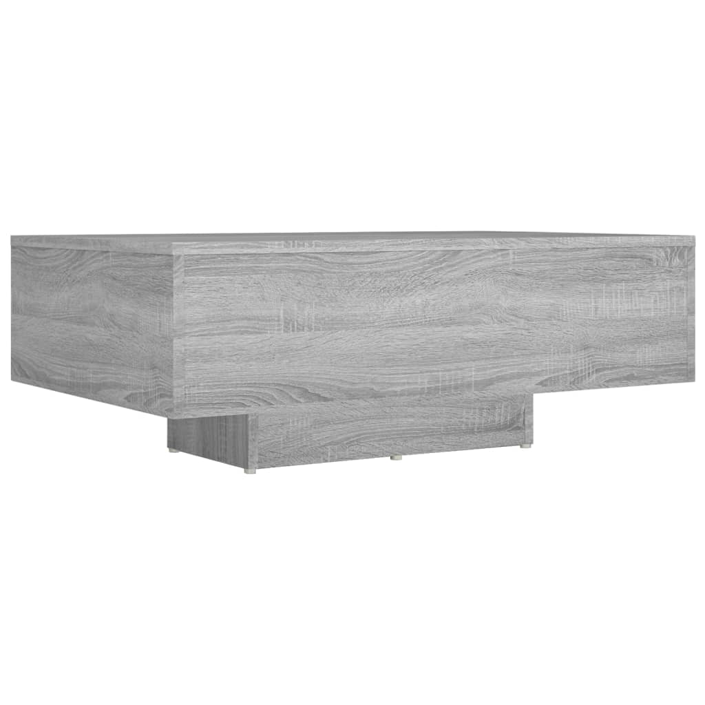 Table basse 100x49,5x31 cm en dérivé du bois, coloris chêne