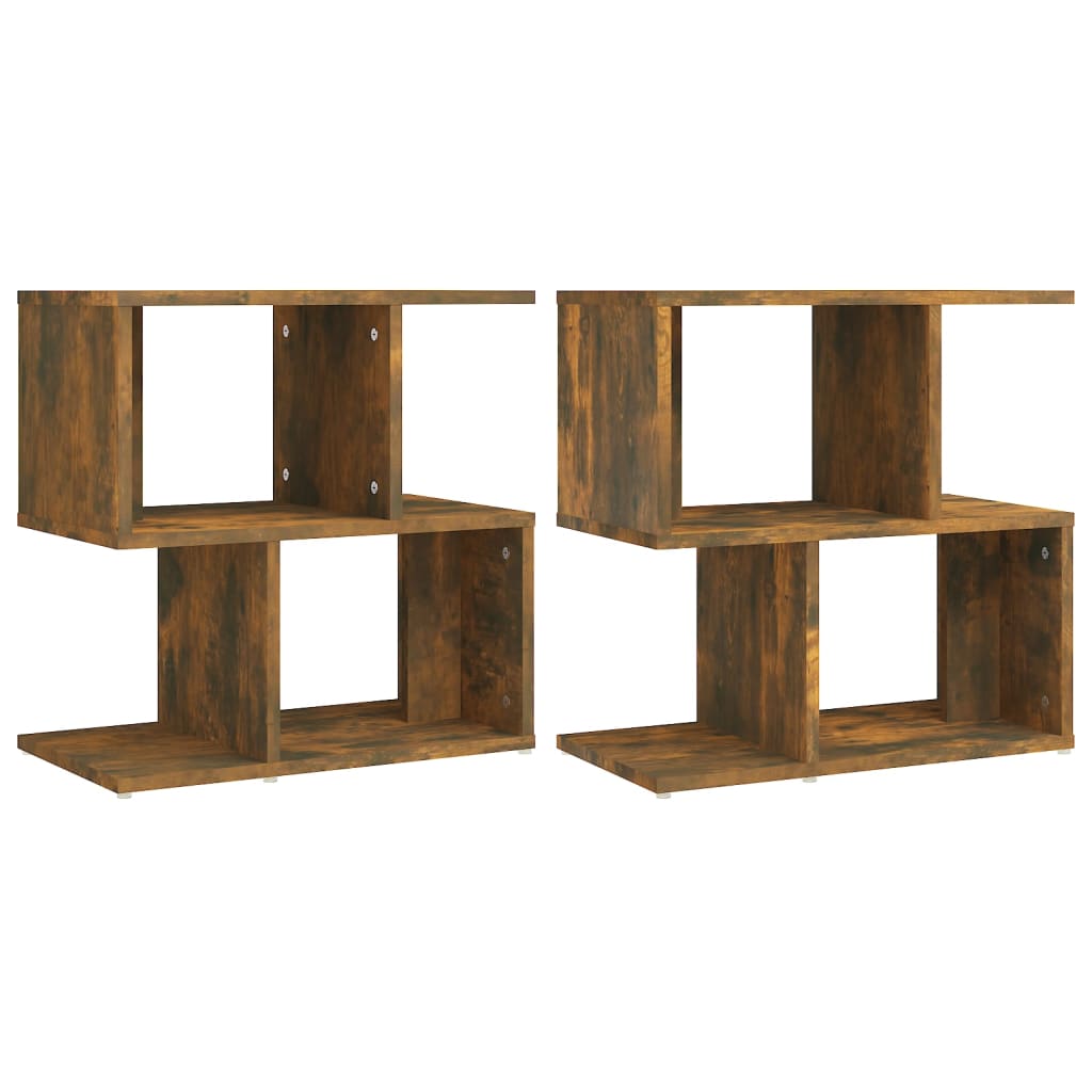 Tables de chevet 2 pcs 50x30x51,5 cm bois fini