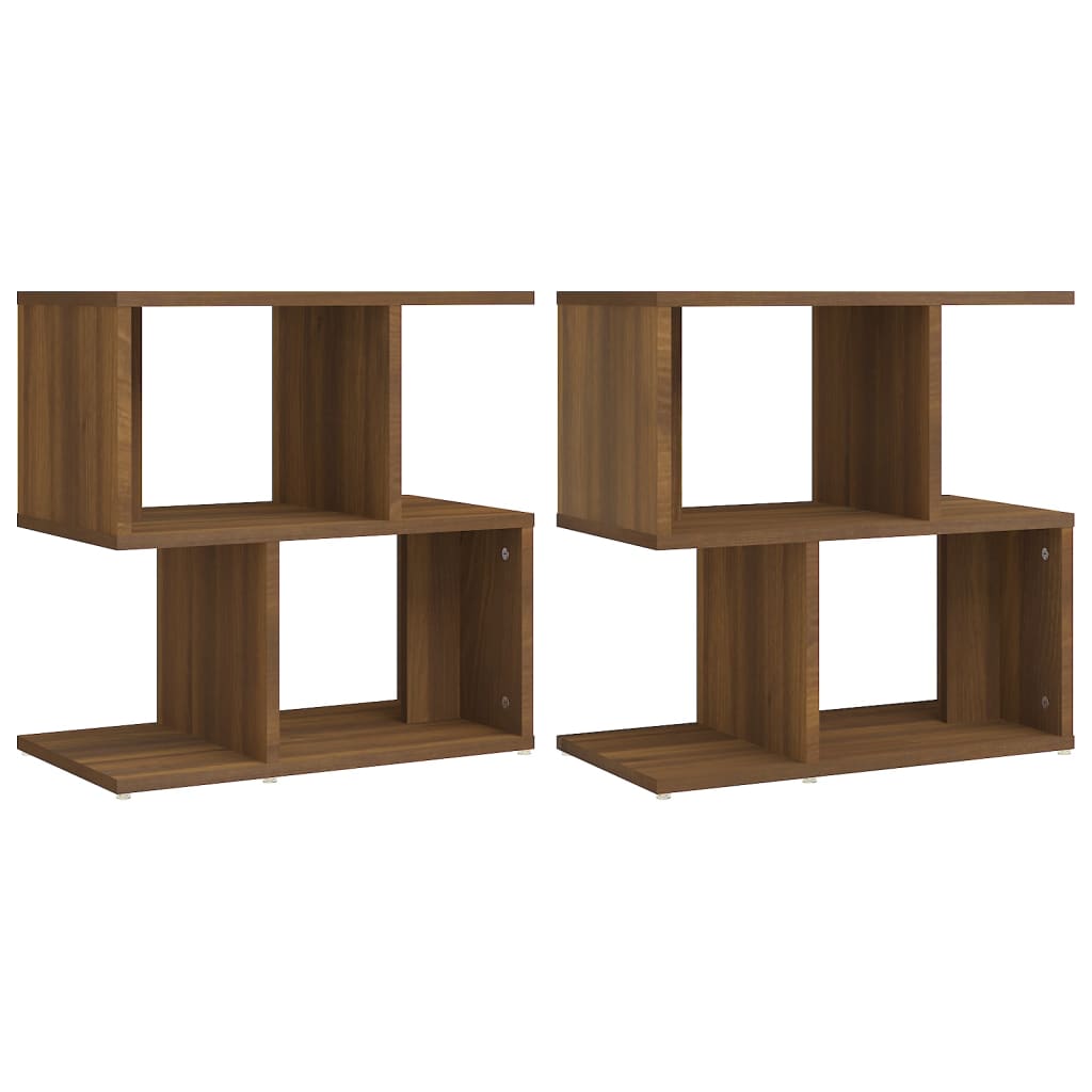 Tables de chevet 2 pcs 50x30x51,5 cm bois fini