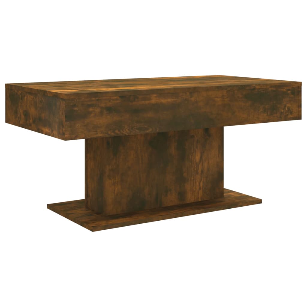 Table basse 96x50x45 cm en dérivé du bois couleur chêne