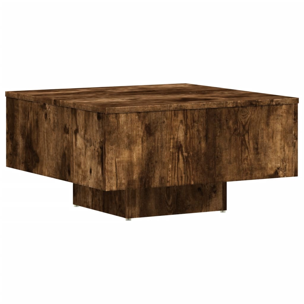 Table basse 60x60x31,5 cm en dérivé du bois, coloris chêne