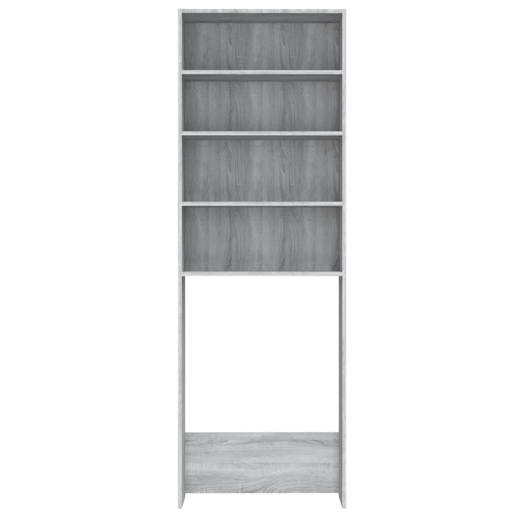 Wasmachinekast 64x24x190 cm gerookt eikenkleurig