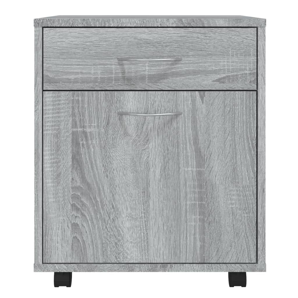 Kast verrijdbaar 45x38x54 cm bewerkt hout