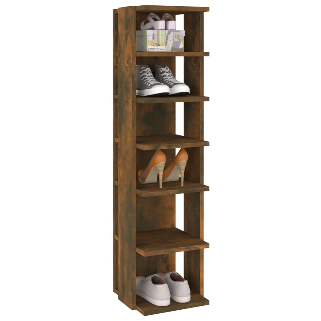 Meuble à chaussures 27,5x27x102 cm en bois travaillé