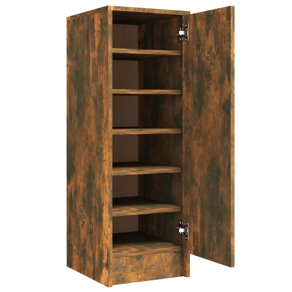 Schoenenkast 32x35x92 cm bewerkt hout eikenkleurig