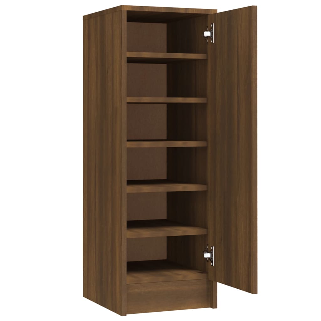 Schoenenkast 32x35x92 cm bewerkt hout eikenkleurig