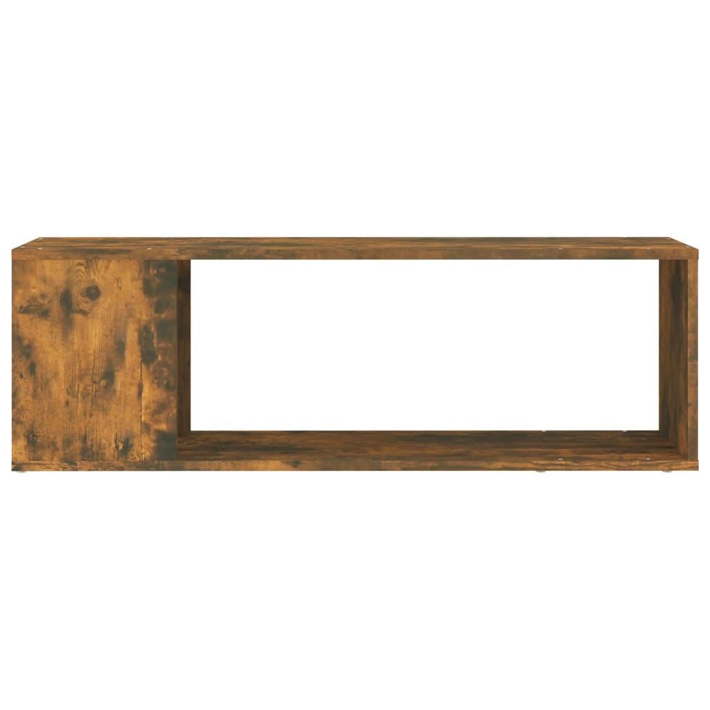 Meuble TV 100x24x32 cm ouvré en bois couleur chêne