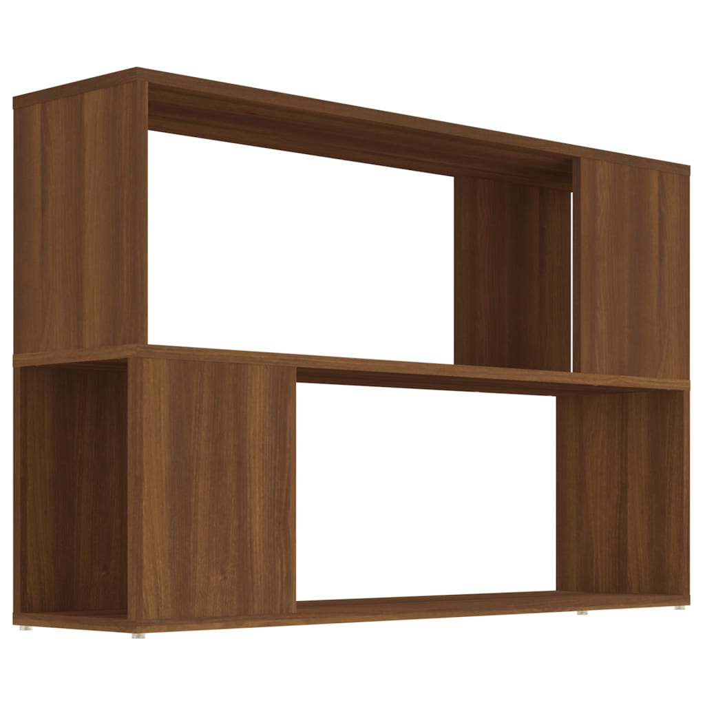 Boekenkast 100x24x63 cm bewerkt hout artisanaal eikenkleur