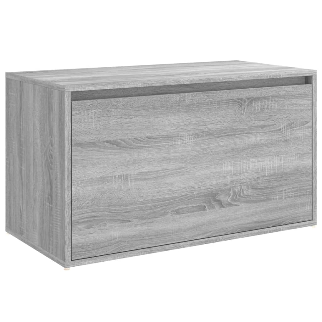 Halbank 80x40x45 cm bewerkt hout eikenkleurig