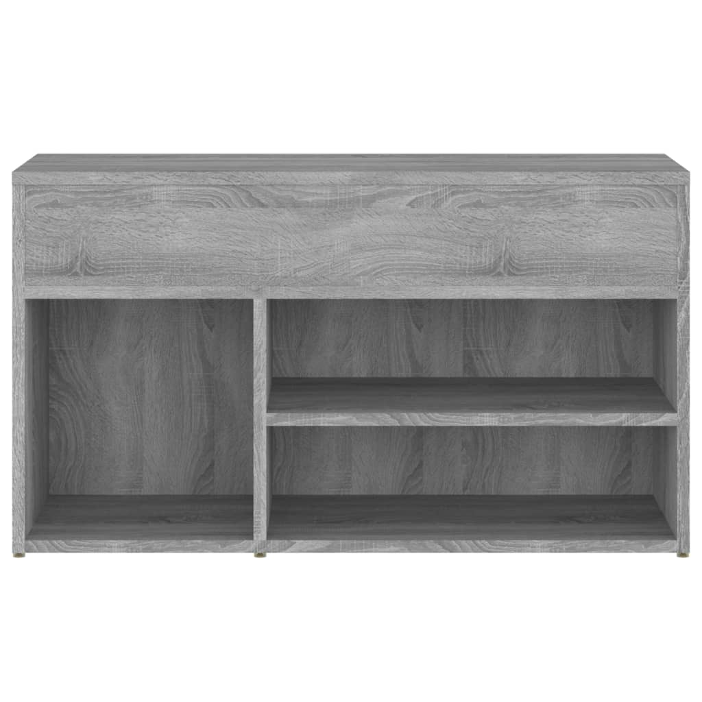 Schoenenbank 80x30x45 cm bewerkt hout eikenkleurig