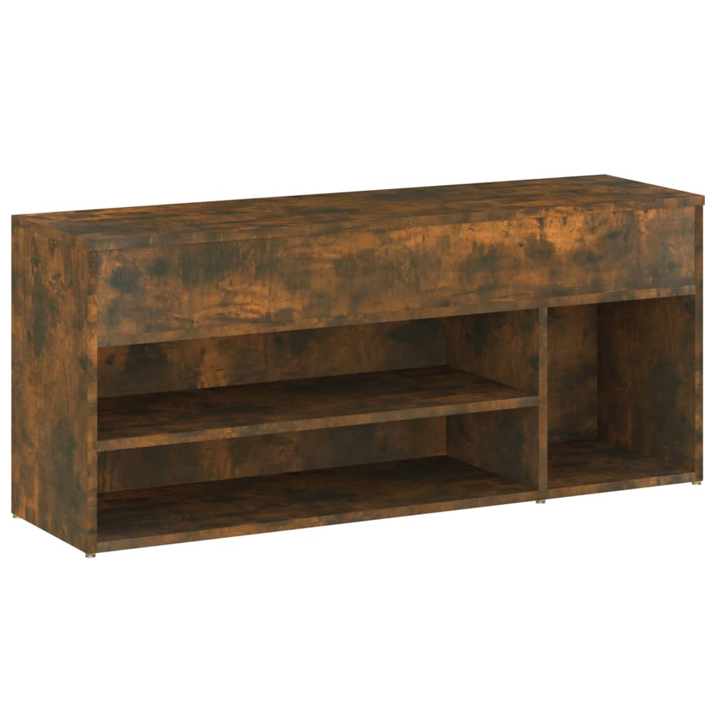 Schoenenbank 105x30x45 cm bewerkt hout eikenkleurig