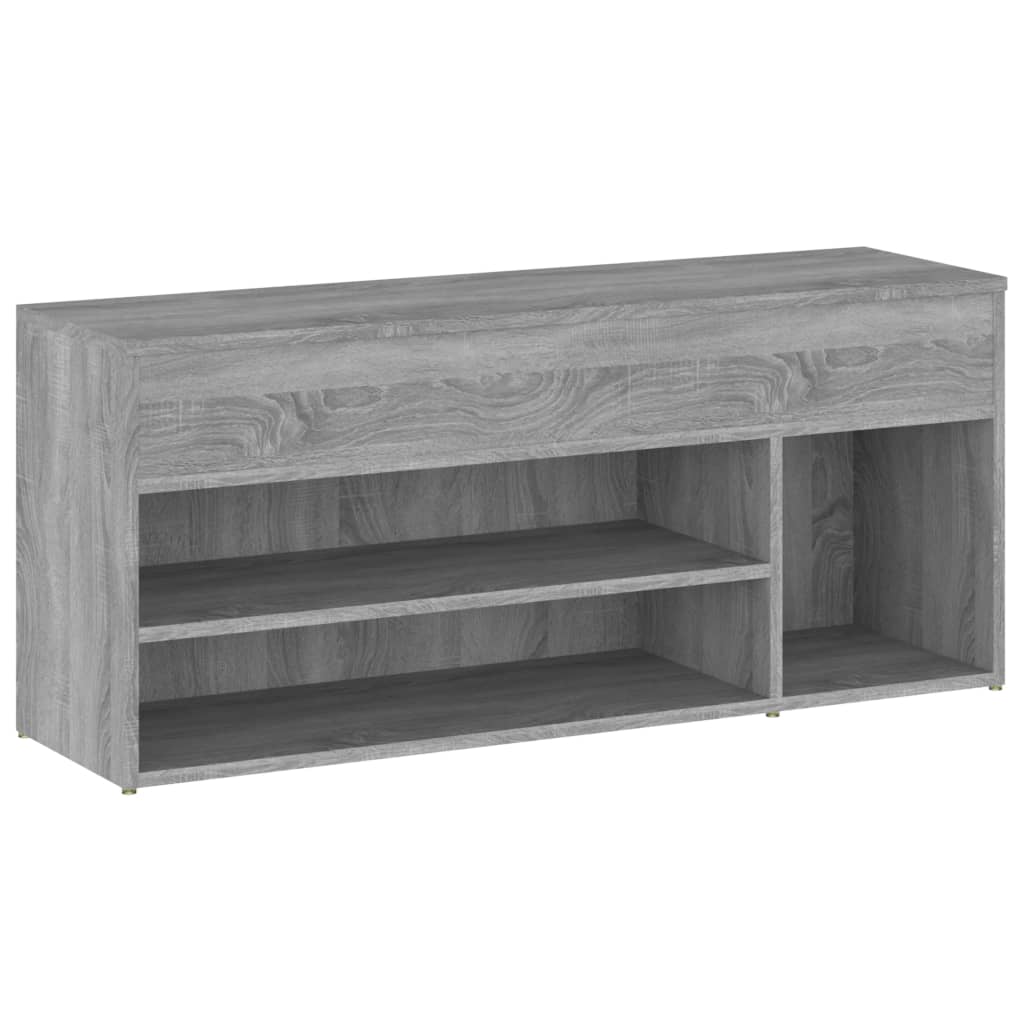 Schoenenbank 105x30x45 cm bewerkt hout eikenkleurig