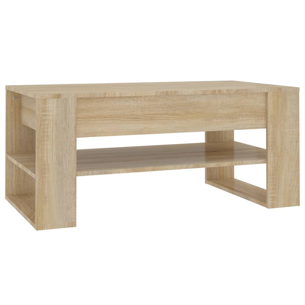 Salontafel 102x55x45 cm bewerkt hout