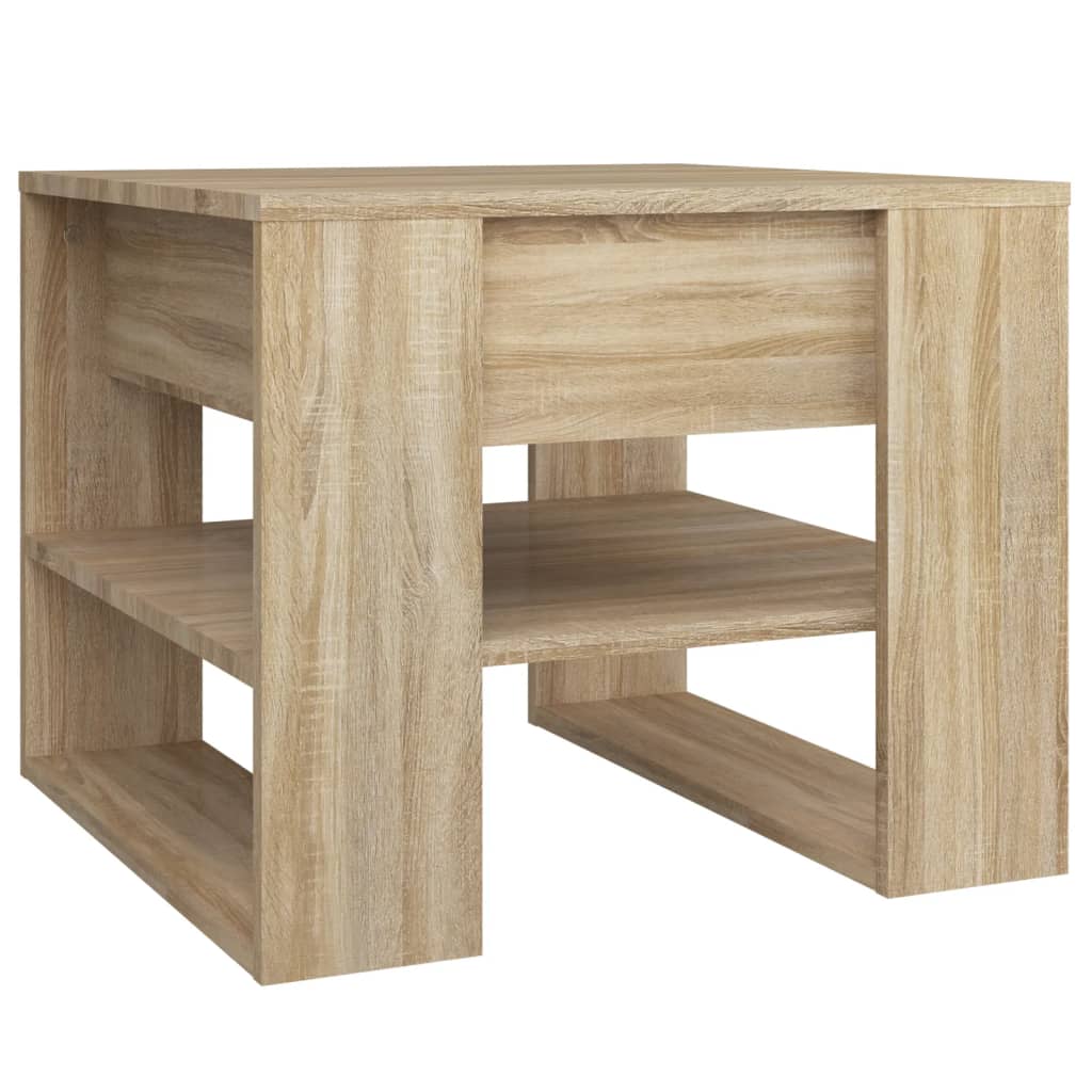 Table basse 55,5x55x45 cm en bois travaillé