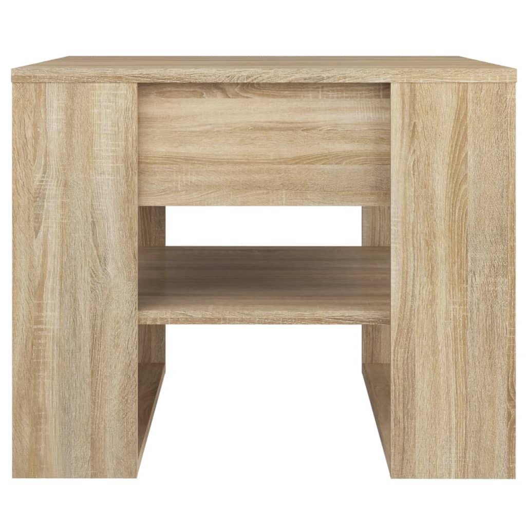 Table basse 55,5x55x45 cm en bois travaillé