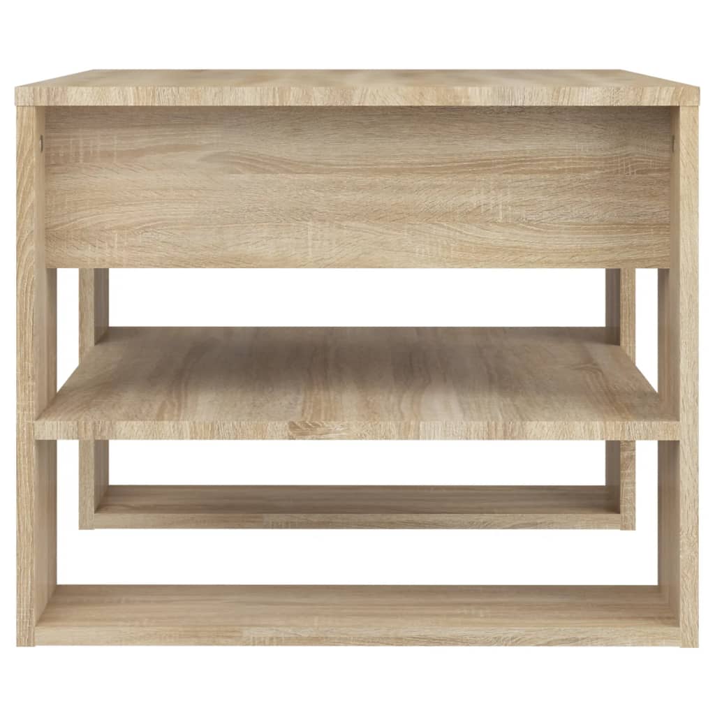 Table basse 55,5x55x45 cm en bois travaillé