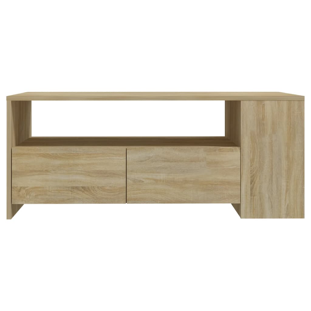 Salontafel 102x55x42 cm bewerkt hout