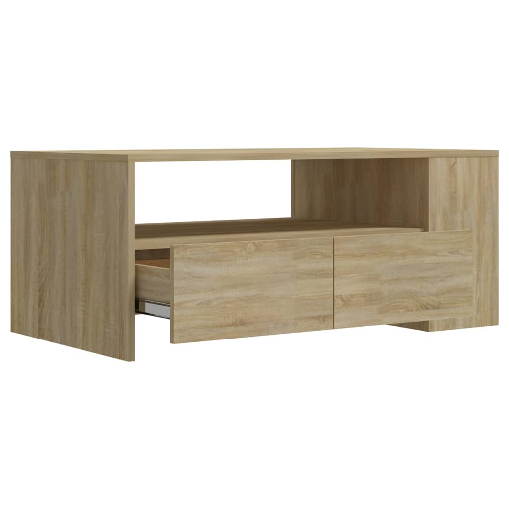 Salontafel 102x55x42 cm bewerkt hout