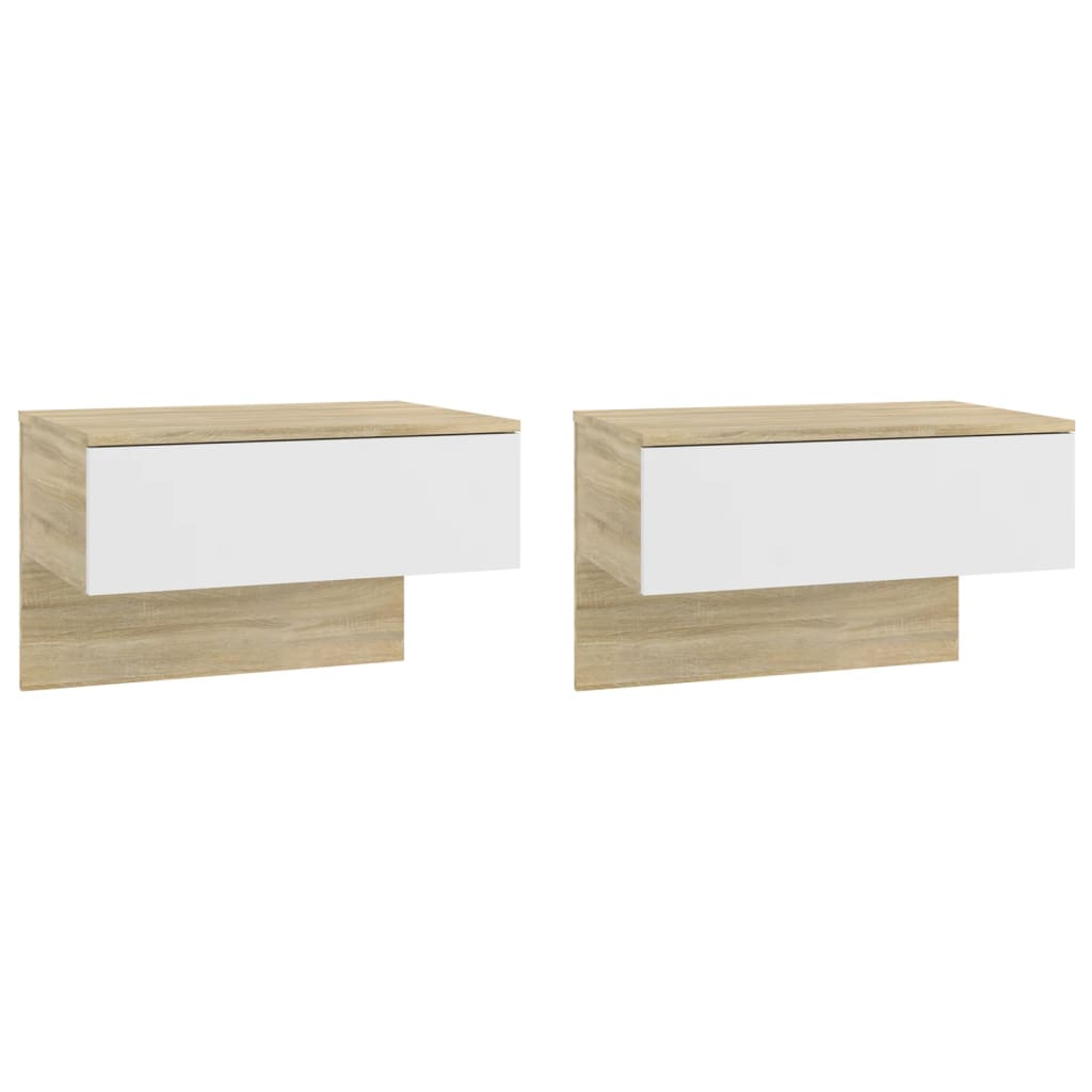 Tables de chevet 2 pcs murales