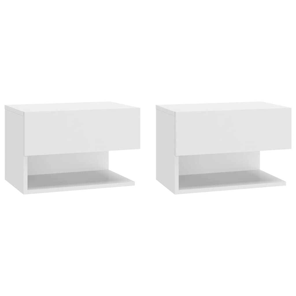 Tables de chevet 2 pcs murales