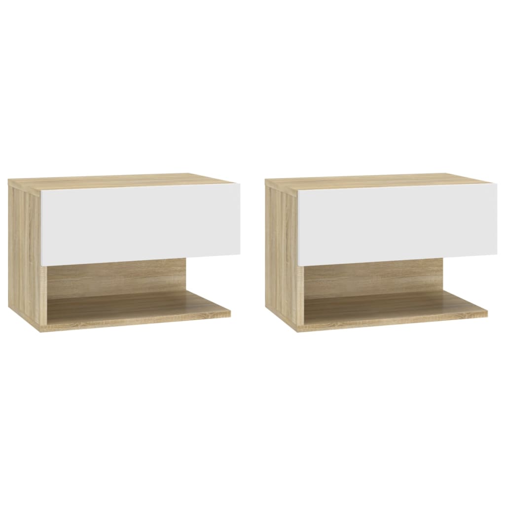 Tables de chevet 2 pcs murales