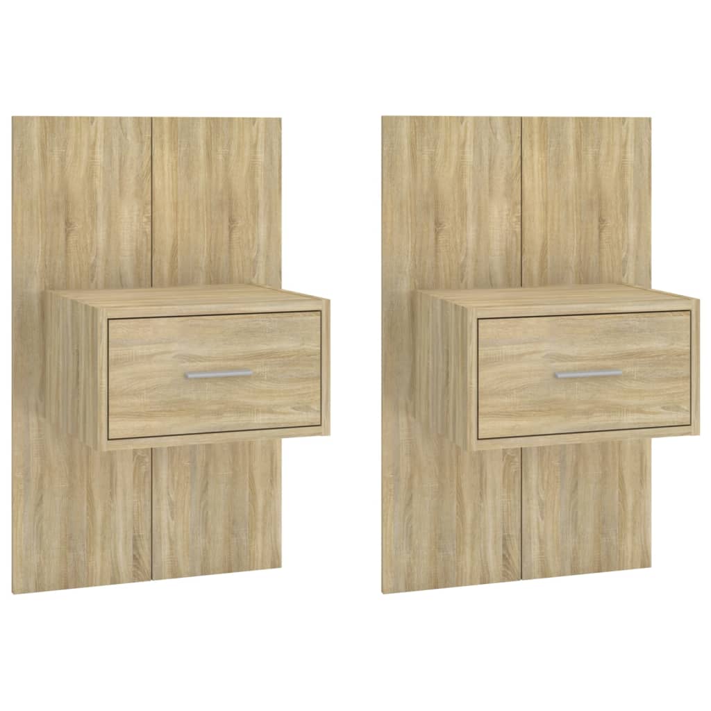 Tables de chevet 2 pcs murales