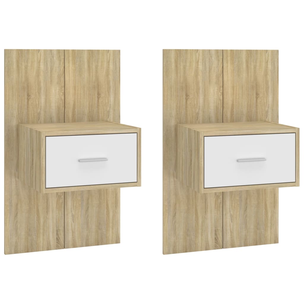 Tables de chevet 2 pcs murales