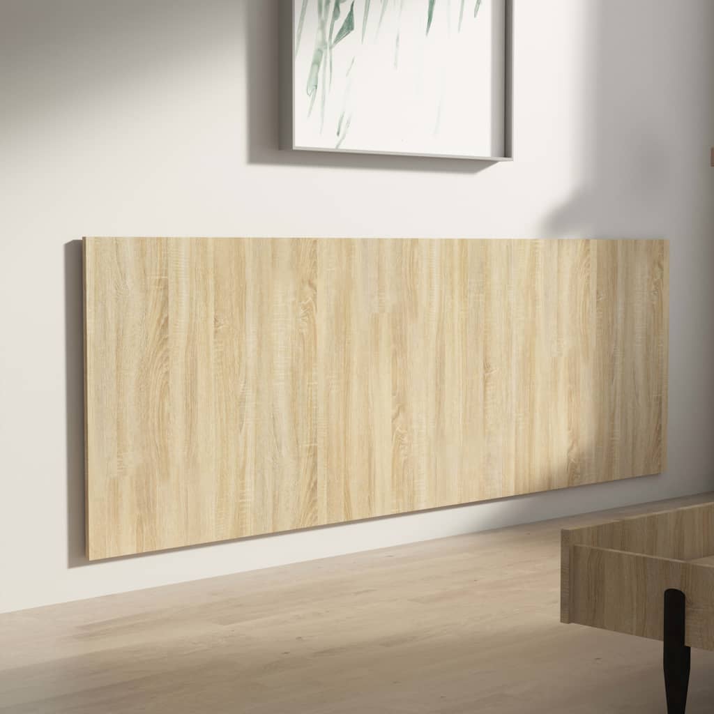 Hoofdbord wandmodel 240x1,5x80 cm bewerkt hout